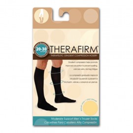 CALCETIN THERAFIRM ALTA COMPRESION (20-30 mmHg) CABALLERO TALLA GRANDE COLOR BEIGE - Envío Gratuito