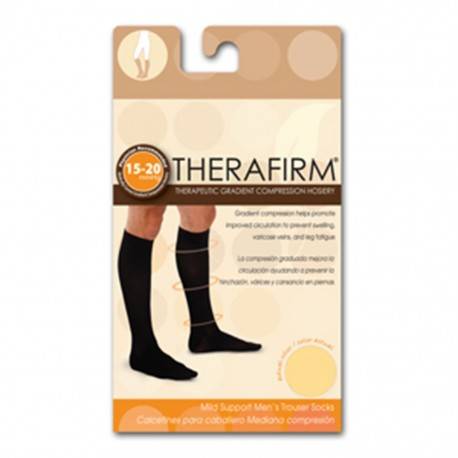 CALCETIN THERAFIRM MEDIANA COMPRESION (15-20 mmHg) CABALLERO TALLA MEDIANA COLOR BEIGE - Envío Gratuito