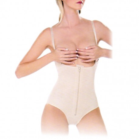 Faja Post Quirúrgica Anne Shantel Corta con Senos Libres Color Beige Talla Chica - Envío Gratuito