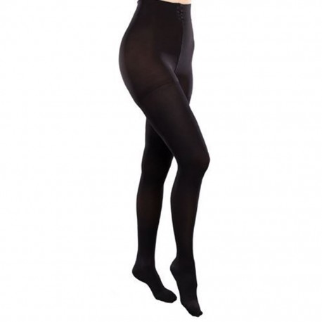 Pantimedia Therafirm Mediana Compresión (15-20 mmHg) Modelo Sheer Color Negro Talla Grande - Envío Gratuito