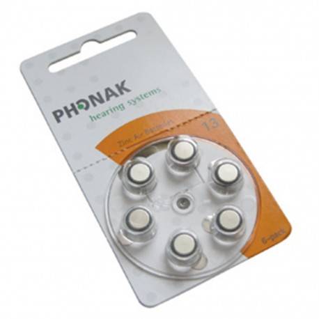 BATERIA PHONAK PARA APARATOS AUDITIVOS NO.13 - Envío Gratuito