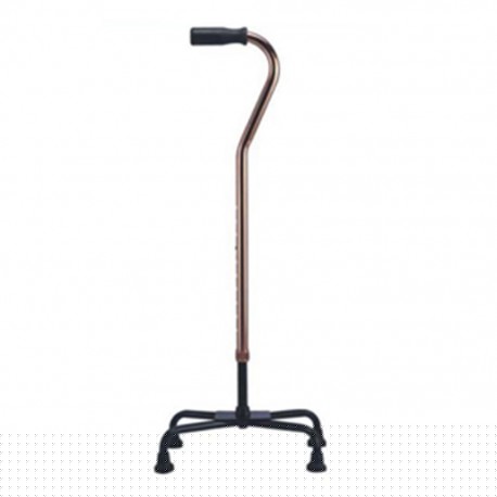 BASTON DE ALUMINO RIDER DE 4 APOYOS BASE GRANDE MANGO RECTO BRONCE - Envío Gratuito