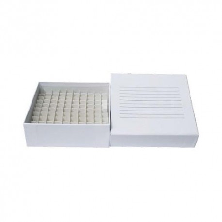 Caja de cartón criogénica para criotubos - Envío Gratuito